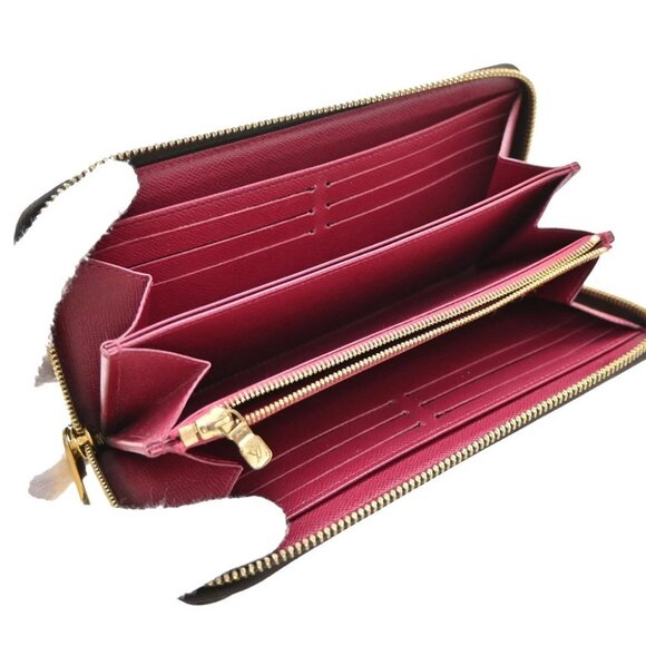 LOUIS VUITTON Zippy Long Wallet Monogram Leather Brown Fuchsia M41895 84KB294 - Picture 2 of 13